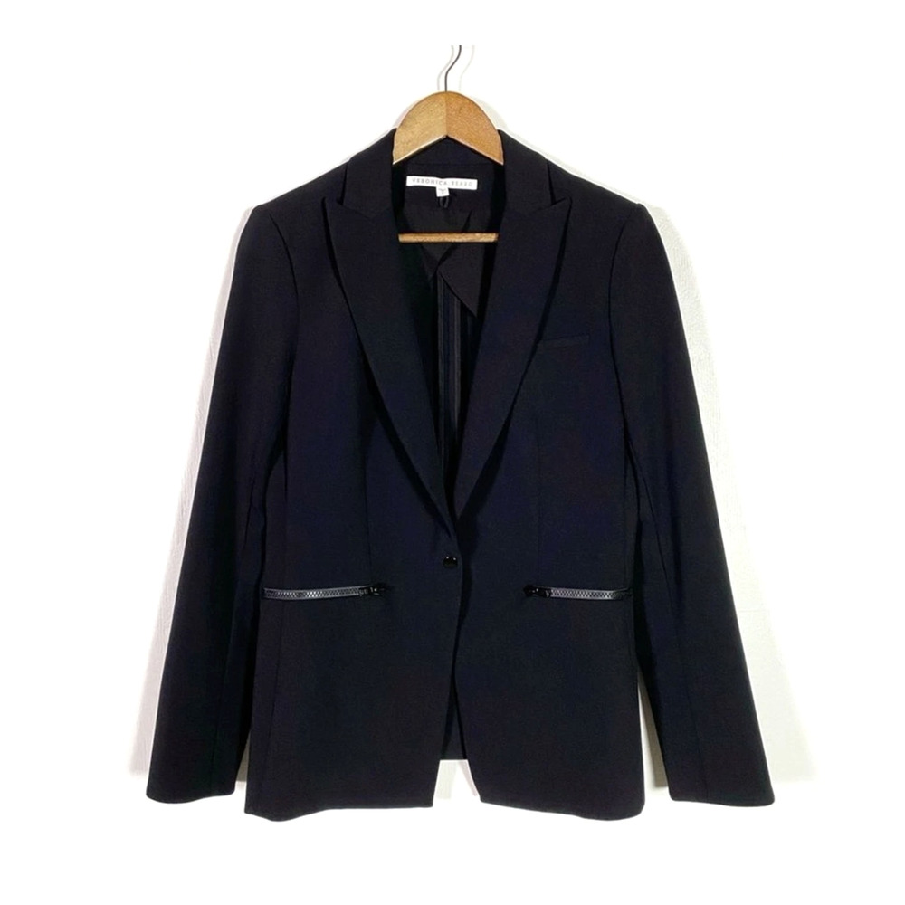 Veronica Beard Iconic Scuba Dickey Jacket Bi Stretch Blazer $645 Black NWT 8 - Picture 5 of 11